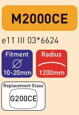 Glass only 2 x Replacement Glass for AVSUK Mirror M2000CE 7" x 5"