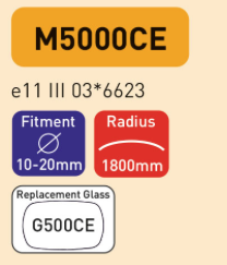 Replacement Glass for AVSUK Mirror M5000 10" x 6" G500 x 2